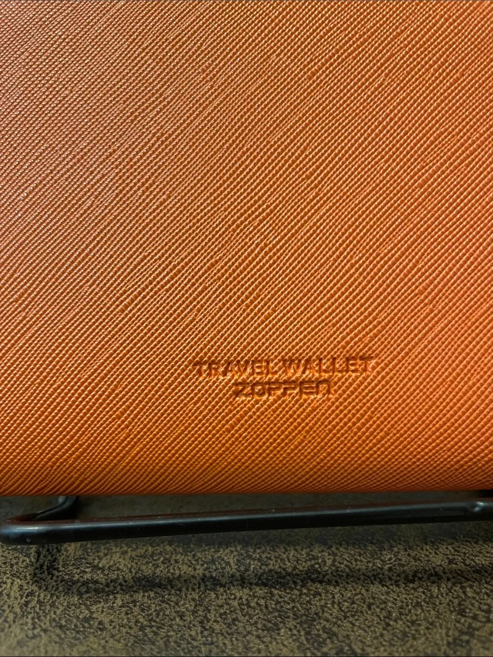 Travel wallet with RFID protection. Zoffen orange secure ID, passport, cards NEW